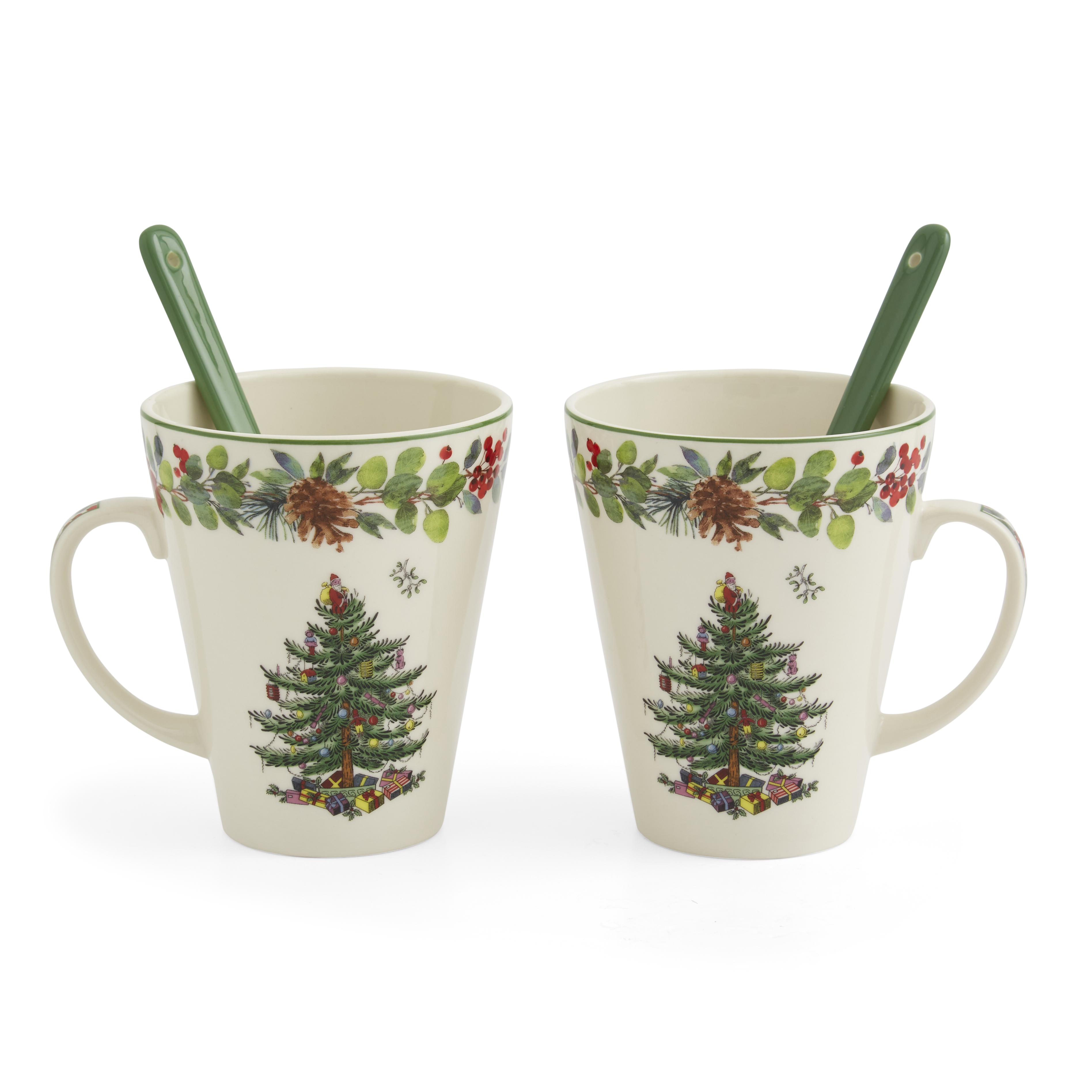 Christmas Tree 2022 Annual 4 Piece Mug and Spoon Set image number null